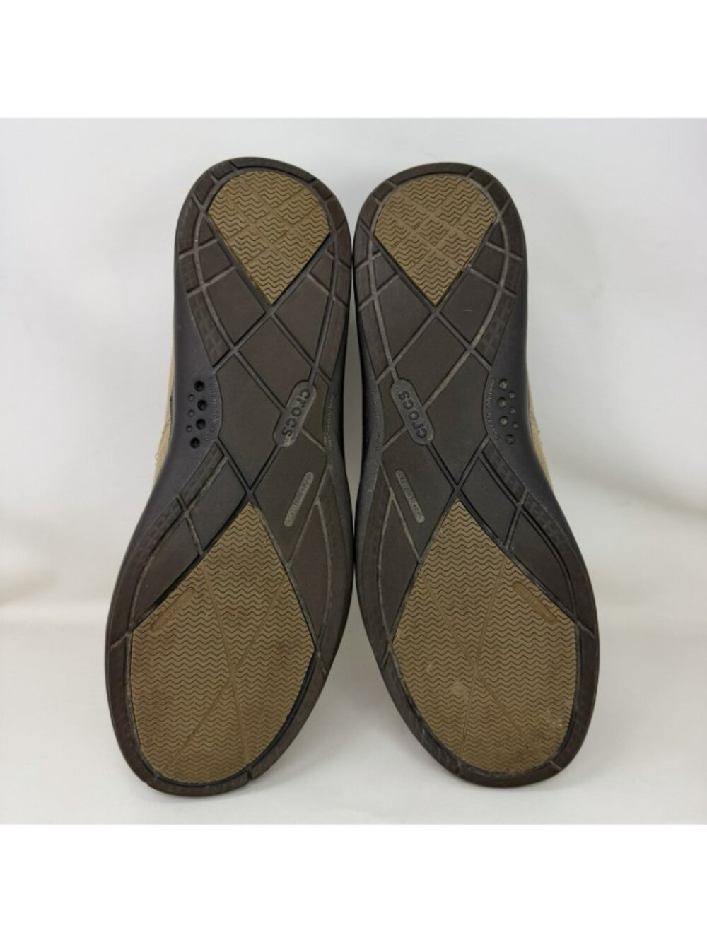 Crocs Santa Cruz Loafers Slip-On Shoes Beige Brown Men’s Size 13 - Picture 6 of 7